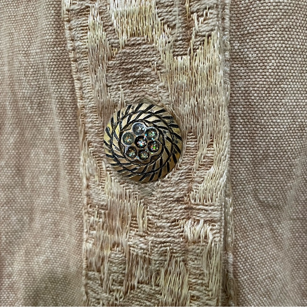 Flashback Women's Embroidered Brown Jean Jacket - Picture 5 of 13